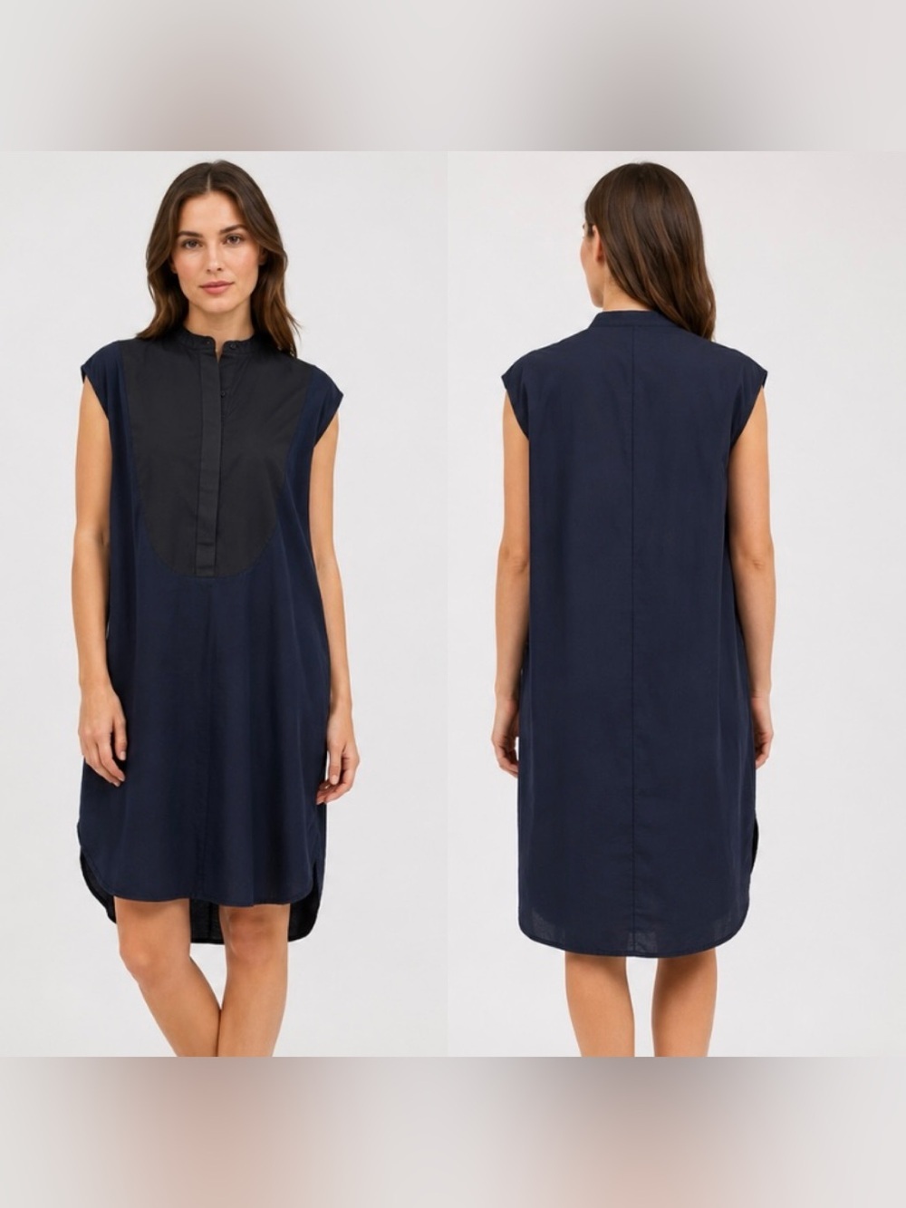 Country Road Black and Navy Sleeveless Tunic Dress AU 10, US 6